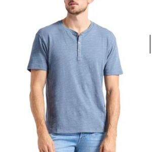 🆕 Buffalo David Bitton Slate Blue Henley Tee